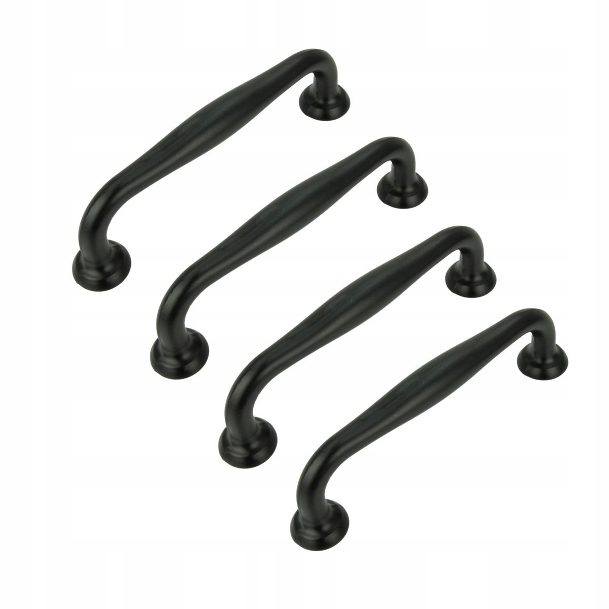 4 x Uchwyt meblowy czarny 96 mm retro uchwyty do szafek szuflad do mebli