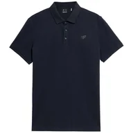 Koszulki męskie - Koszulka męska polo 4F ciemny granat 4FSS23TPTSM039 30S-S - miniaturka - grafika 1