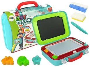 Dwustronna Tablica Kredowa Do Zmazywania w Walizce Magnesy - Tablice dla dzieci - miniaturka - grafika 1