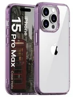 Etui i futerały do telefonów - Bizon Etui Case Halo do iPhone 15 Pro Max, przezroczysto-fioletowe - miniaturka - grafika 1