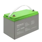 Baterie do zasilaczy awaryjnych UPS - Qoltec Akumulator żelowy Deep Cycle | 12V | 100Ah - miniaturka - grafika 1