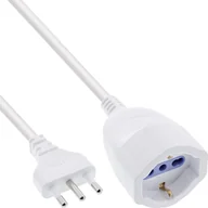 Kable - InLine® Strom-Verlängerung Schutzkontakt ITALIEN Stecker L / Buchse F, weiß, 2m - miniaturka - grafika 1