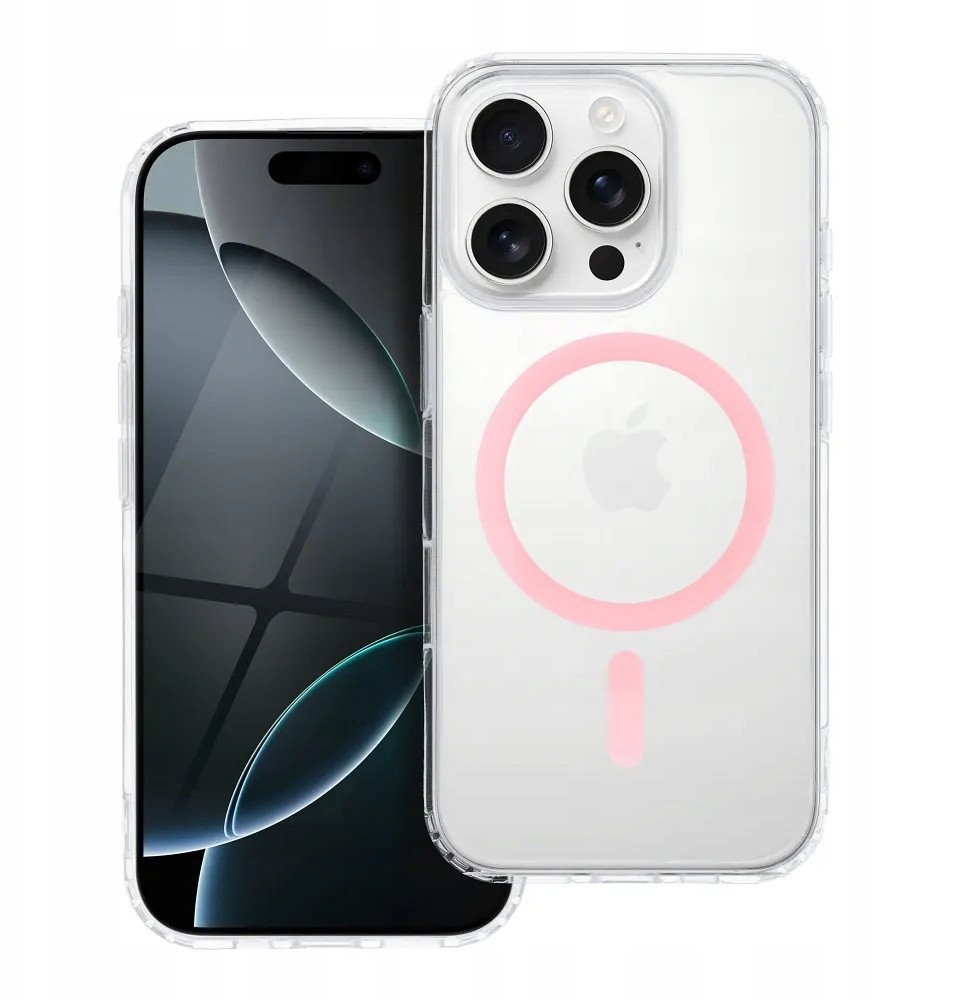 Drop Glue Colorful Ring Mag Cover kompatybilny z MagSafe pasuje do SAMSUNG A16 różowy