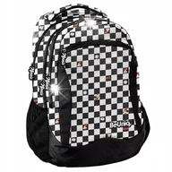 Plecaki szkolne i tornistry - PLECAK SZKOLNY DLA DZIEWCZYNKI MŁODZIEŻOWY CZARNY SZACHOWNICA MYSZKA MINNIE - miniaturka - grafika 1