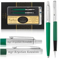 Zestawy piśmiennicze - ZESTAW PREZENTOWY PARKER JOTTER Z GRAWEREM PIÓRO WIECZNE+DŁUGOPIS+DEDYKACJA - miniaturka - grafika 1