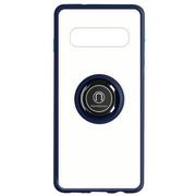 Etui i futerały do telefonów - Dwumateriałowe etui Samsung Galaxy S10 z metalowym pierścieniem Podstawka wideo w kolorze niebieskim - miniaturka - grafika 1