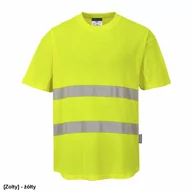 Odzież robocza - C394 - Ostrzegawczy T-shirt z panelami z siatki - 2 kolory - M-3XL - miniaturka - grafika 1