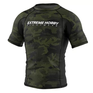 Rashguard fitness męski z krótkim rękawem EXTREME HOBBY HAVOC - Koszulki sportowe męskie - miniaturka - grafika 1