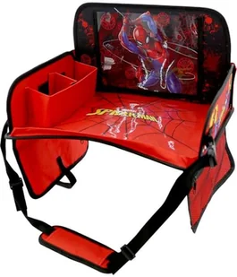 Stolik podróżny samochodu Spiderman Dziecko człowiek pająk superbohater komfort czerwony regulowany - Akcesoria do fotelików - miniaturka - grafika 1