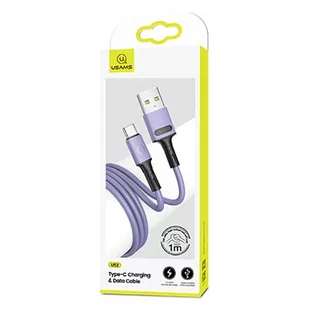 USAMS Kabel Usb-c Fast Charge 1M Fioletowy - Kable USB - miniaturka - grafika 2