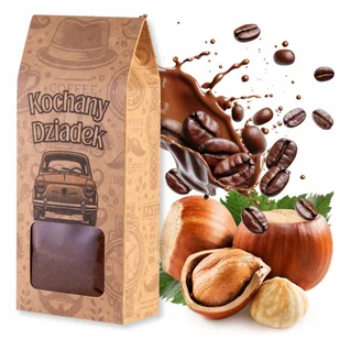 Prezent na dzień dziadka kawa mielona arabica orzech laskowy pudełko 100 g - Zestawy upominkowe - miniaturka - grafika 1