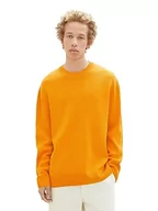 Swetry męskie - TOM TAILOR Denim sweter męski, 12392 - Fresh Pepper Orange, L - miniaturka - grafika 1
