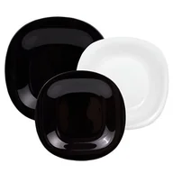 Serwisy obiadowe - Luminarc Serwis obiadowy 18 CZĘŚCI CARINE BIAŁO/CZARNA (05009) - miniaturka - grafika 1