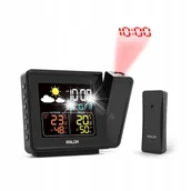 Stacje pogodowe - Stacja Pogody Pogodowa Zegar Czujnik Zewnętrzny Higrometr Budzik Projektor - miniaturka - grafika 1