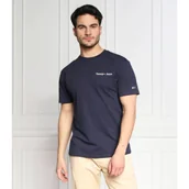 Koszulki męskie - Tommy Jeans T-shirt LINEAR CHEST | Regular Fit - miniaturka - grafika 1