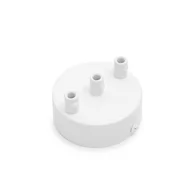 Akcesoria do oświetlenia - Metalowa osłonka sufitowa strukturalna w kolorze białym z metalową blokadą kabla - trzykablowa Kolorowe Kable - miniaturka - grafika 1