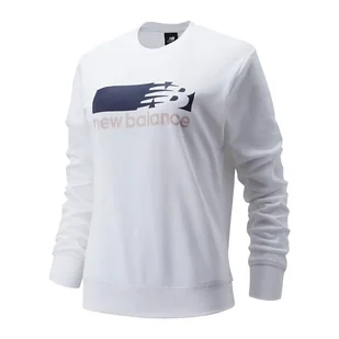 Bluza New Balance WT13801WT - biała - Bluzy sportowe damskie - miniaturka - grafika 1