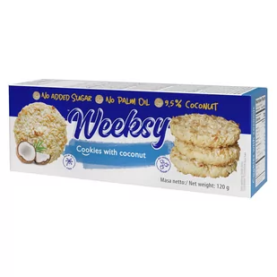KRUCHE Ciasteczka KOKOSOWE 120g WEEKSY - Ciastka - miniaturka - grafika 1