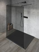 Kabiny prysznicowe - GELCO Kabina prysznicowa przyścienna VARIO BLACK WALK IN 140x200 czarny mat szkło dymione z powłoką Coated Glass GX1314GX2214 - miniaturka - grafika 1