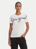 Koszulki i topy damskie - Desigual T-Shirt 26SWTK07 Biały Regular Fit - miniaturka - grafika 1