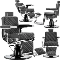 Fotele fryzjerskie - Fotel fryzjerski barberski hydrauliczny do salonu fryzjerskiego barber shop Connor Barberking w 24H - miniaturka - grafika 1