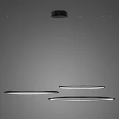 Lampy sufitowe - Altavola Design Lampa wisząca Nowoczesna lampa wisząca LED czarna Altavola okręgi ledowe LA075/CO3_80_in_3k_black LA075/CO3_80_in_3k_black - miniaturka - grafika 1