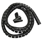 Maskownice do kabli - Maclean mctv-676 b czarna 25mm x 2m - miniaturka - grafika 1