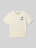 Koszulki dla chłopców - T-shirt z nadrukiem z logo - miniaturka - grafika 1