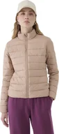 Kurtki i kamizelki sportowe damskie - Kurtka damska puchowa 4F F533 beżowa 4FWSS25TDJAF533 83S M - miniaturka - grafika 1