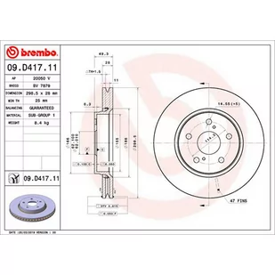 Tarcza hamulcowa BREMBO 09.D417.11 - Tarcze hamulcowe - miniaturka - grafika 1