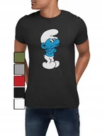 Koszulki męskie - KOSZULKA T-SHIRT MĘSKA Z NADRUKIEM SMERFY MARUDA GARGAMEL - M - miniaturka - grafika 1