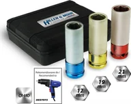 Klucze i nasadki - Dedra Nasadki udarowe do felg aluminiowych, kpl 1/2"" 17,19,21mm - miniaturka - grafika 1