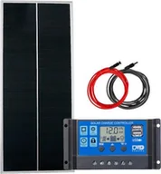 Zestawy solarne - Ładowarka solarna SolarFam Zestaw solarny 100W 12V PWM 2xUSB - miniaturka - grafika 1