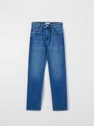 Spodnie damskie - Sinsay - Jeansy straight high waist - niebieski - miniaturka - grafika 1