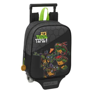 Torba szkolna z kółkami Teenage Mutant Ninja Turtles Czarny Szary 22 x 27 x 10 cm - Torby szkolne - miniaturka - grafika 1
