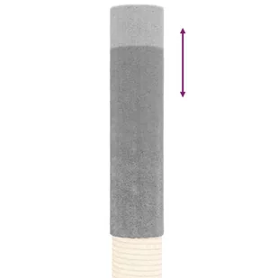 Lumarko Drzewko dla kota, od podłogi po sufit, jasnoszare, 277-303 cm! - Drapaki dla kotów - miniaturka - grafika 8