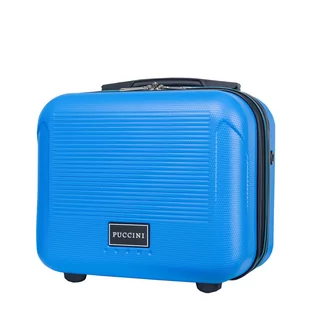 Kufer twardy PUCCINI CORFU ABSQM016 7 Niebieski - Kosmetyczki, organizery i kuferki - miniaturka - grafika 1