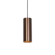 Lampy sufitowe - QAZQA Designerska lampa wisząca ciemny brąz - Tubo - miniaturka - grafika 1