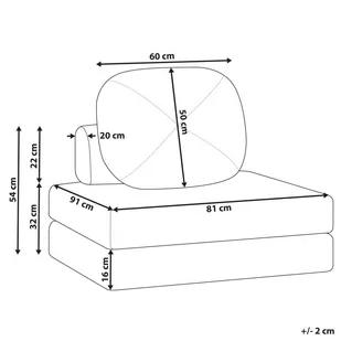 Sofa rozkładana jednoosobowa sztruksowa biała OLDEN - Sofy i kanapy - miniaturka - grafika 11