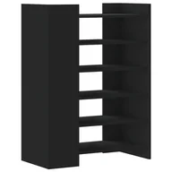Szafki na buty - vidaXL Szafka na buty czarna 74,5x37,5x100 cm Materiał drewnopochodny - miniaturka - grafika 1