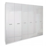 Szafy - Szafa 6 drzwiowa Bella biały połysk - miniaturka - grafika 1