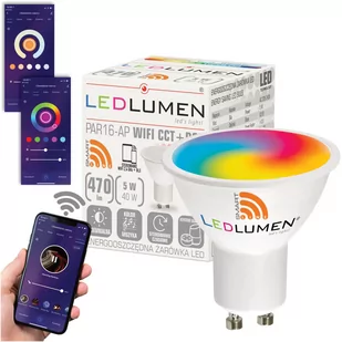 PAR16-AP GU10 5W LED WiFi CCT+RGB - Żarówki LED - miniaturka - grafika 1