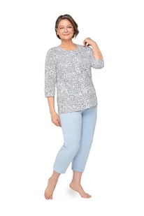 PIŻAMA DAMSKA 2XL KROPKI ROZPINANA KRÓTKI RĘKAW 3/4 BAWEŁNIANA - Piżamy damskie PIŻAMA DAMSKA 2XL KROPKI ROZPINANA KRÓTKI RĘKAW 3/4 BAWEŁNIANA - Piżamy damskie - miniaturka - grafika 1