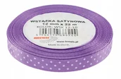 Pasmanteria - Brewis Wstążka dekoracyjna kropki 12mmx22m fioletowa - miniaturka - grafika 1