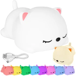 Silikonowa lampka nocna Misiek led rgb - Lampy stojące Silikonowa lampka nocna Misiek led rgb - Lampy stojące - miniaturka - grafika 1