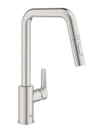 Baterie kuchenne - Grohe QuickFix Start - Bateria zlewozmywakowa z wyciąganą wylewką, Supersteel 30631DC0 - miniaturka - grafika 1