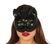 Dodatki do strojów karnawałowych - MASKA CZARNA KOT - miniaturka - grafika 1
