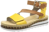 Sandały damskie - Rieker Sandały damskie V7958, żółty, 36 EU - miniaturka - grafika 1