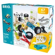 Zabawki konstrukcyjne - Brio Builder Zestaw z Silniczkiem Pull Back 67 El. - miniaturka - grafika 1
