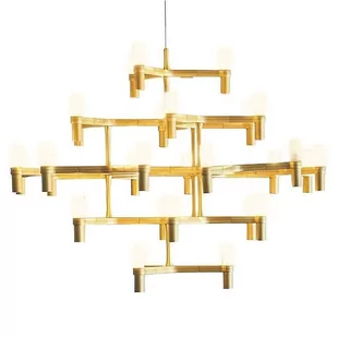 Step into design Lampa wisząca CANDLES-30 złota 120 cm 5907614656584 - Lampy sufitowe - miniaturka - grafika 1